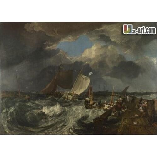Canvas Prints (Joseph Mallord William Turner Calais Pier) home decor classical landscape reproduction oil painting Classical-057
