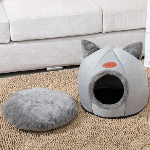 Cat Bed Deep Sleep Comfort Winter Self Warm Mat Puppy Dog Products Pets Tent Cozy Cave Soft Cage for Indoor House Pet Supplies