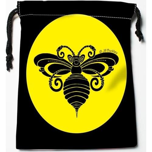 Best Cartoon bee Drawstring Bags Custom Storage Printed Receive Bag Compression Type Bags Size 18*22cm Storage Bags
