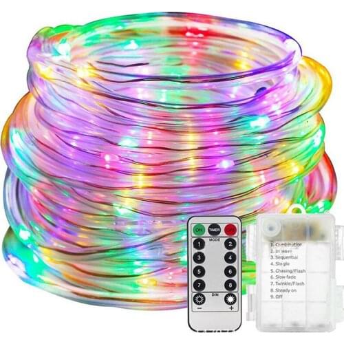 Copper Wire Rope String Lights 10/20M Christmas Fairy Lights For Home Wedding Party Decoration