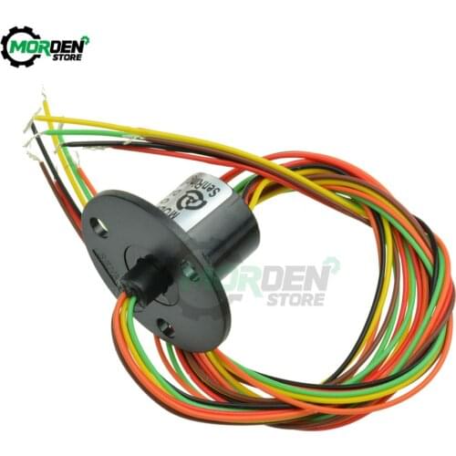 AC 220V 250RPM 300RPM 6 Channel 6 wires Capsule Slip Ring CIRCUITSx2A Slipring 12.5/22MM Mini Rotary Conductive Joint Connectors