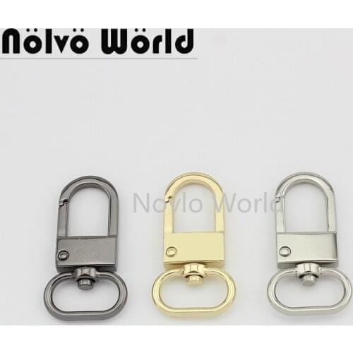 Nolvo World 5-20-100pcs 3 colors 48*20mm 3/4" bags purse accessories, handbag luggage tag strap chain swivel clasps