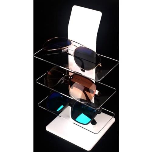 Multi Layers Acrylic Sunglass Display Rack Shelf Eyeglasses Show Stand Jewelry Holder for Multi Pairs Glasses Showcase Organizer