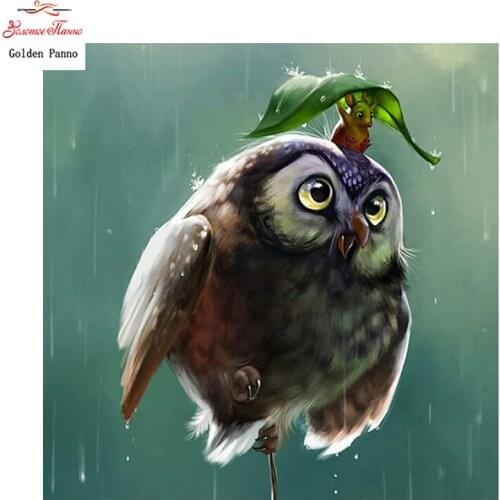 5D Diy diamond painting cross stitch diamond embroidery kit Owl animal picture arts and crafts diamond mosaic pattern home decor