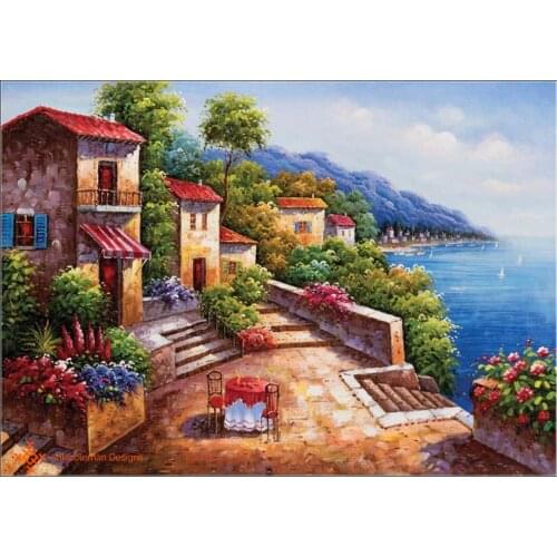 Embroidery Counted Cross Stitch Kits Needlework - Crafts 14 ct DMC color DIY Arts Handmade Decor - Silent Shore