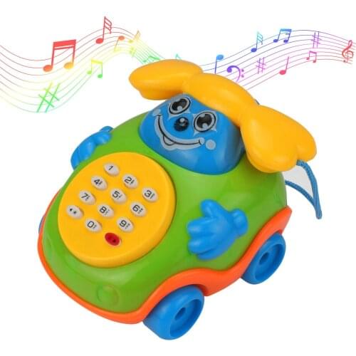 New Baby Electric Phone Cartoon Model Gifts Early Educational Developmental Music Sound Learning Toys BM88