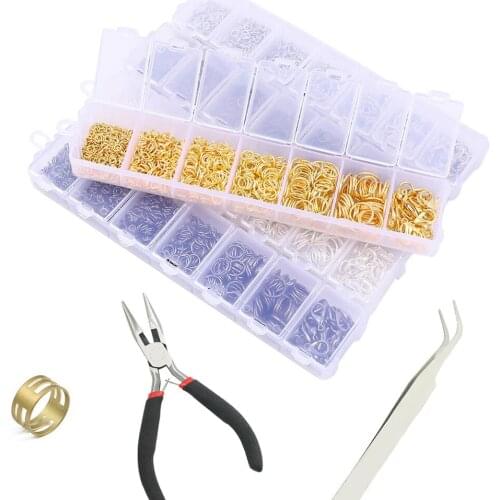 Split Open Jump Rings 3/4/5/6/8/10mm Lobster Clasps Jewelry Plier Set For DIY Earring Bracelet Necklace Jewelry Making Kits