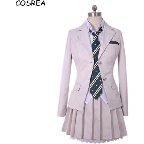PUBG Coat Long Sleeve Shirt Tie Skirt Pleated High Waist Suits Women Ladies Uniforms Cosplay Costumes