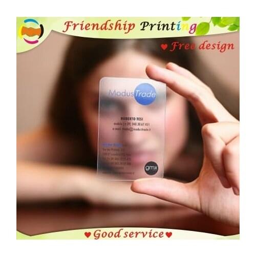 Custom business card printing/ plastic transparent pvc card print/waterproof/ name/visiting card Free Shipping