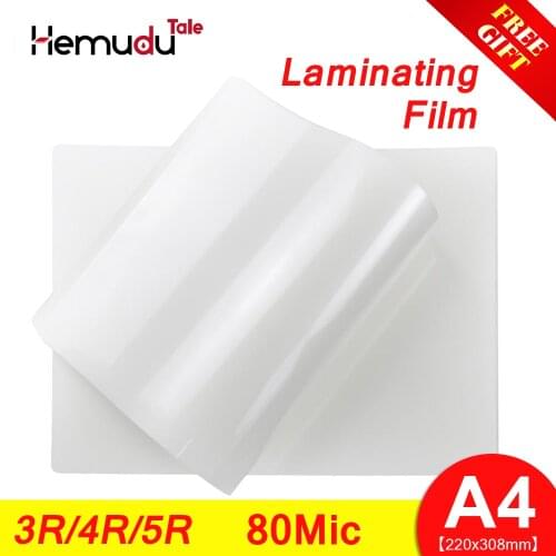 A4/3R/4R/5R Thermal Laminating Film 80mic PET+EVAfor business card strong adhesive Plastifieuse for hot laminator machine