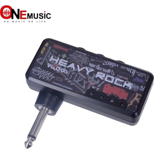 Portable Guitar AMP Plug In Amplifier USB Rechargeable-Heavy Rock Effect AMP