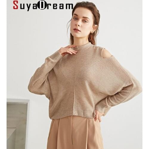 Женские пуловеры с открытыми плечами SuyaDream China At AliExpress