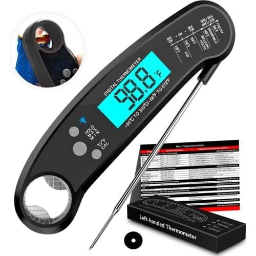 Instant Read Meat Best Waterproof Ultra Fast Thermometer with Backlight & Calibration Digital Food Thermometer BBQ