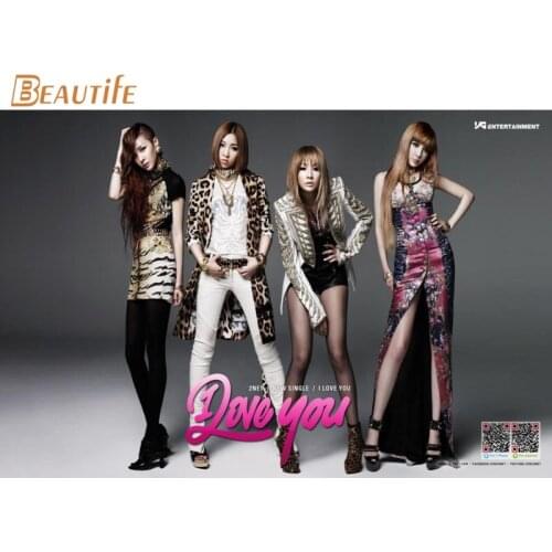 Custom 2NE1 Cloth Silk Fabric poster Home Decoration Wall Art New Cloth Silk Fabric wall poster print