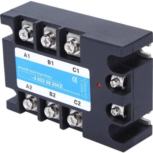 Solid State Relay SSR 3-Phase Aluminum Bottom Plate Good Insulation DC-AC Solid State Relay