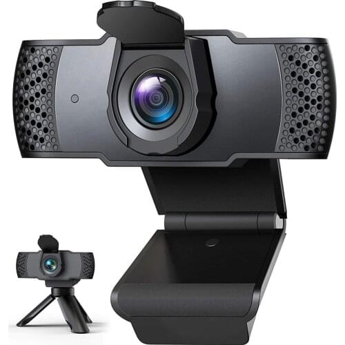 1080P HD Streaming USB Computer Webcam With Privacy Cover Tripod Webcam with Microphone for PC Video Conferencing Calling Gaming