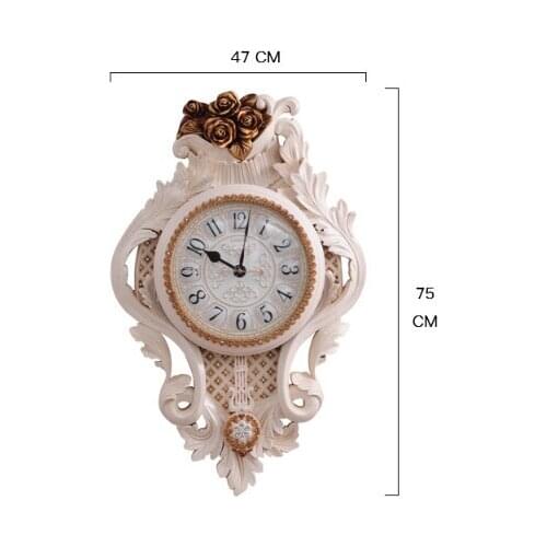 Vintage Wall Clock Living Room Jewelry Pendulum Clock Creative Art Mute Vintage Wall Clock Bedroom Decoration Digital Pendulum