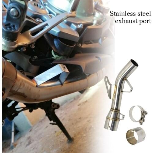 Motorcycle Exhaust Escape Modified Slip On Mid Link Pipe Catalyst Delete Eliminator Enhanced For Kawasaki Z900 Z900e 2017-2019