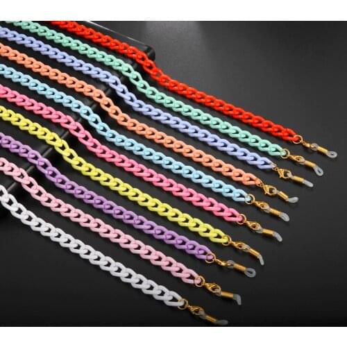 Teamer Candy Color Glasses Chain for Women Acrylic Chains for Sunglasses Mask Neck Holder Lanyard Reading Eyeglass Strap Cords