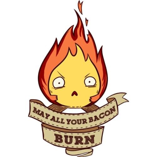 Calcifer Badge May All Your Bacon Burn Enamel Pin Howl Howls Moving Castle Collection