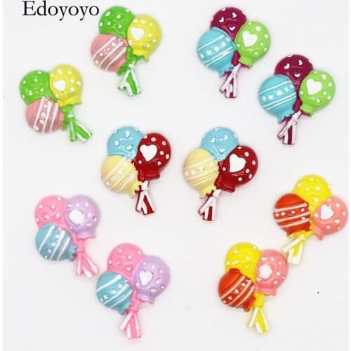 10pcs Hot Air Balloon Resin For Hair Clips, DIY Craft Decoration Accessories Y19102103