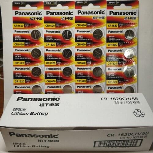 100pcs 100% Genuine Panasonic original brand new battery cr1620 3v button cell coin batteries for watch computer toy re