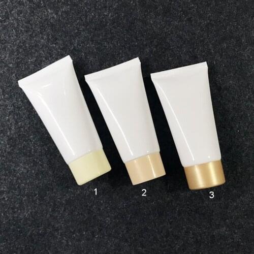 300pcs/lot 50g empty white plastic soft tube for cosmetics packaging,50ml sample container bottles ,cream cosmetic container