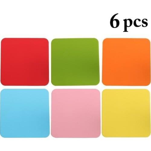 6Pcs/Set Cup Coaster Non Slip Square Bowl Mats Table Decoration Tea Cups Pad Kitchen Dining Bowl Pads Placemats Kits Accessories