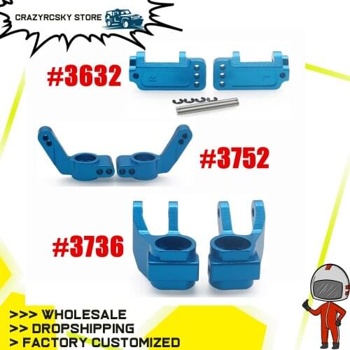 Aluminum Left&Right Steering Blocks Caster Front Hub Caster Stub Axle Carrier 3632 3736 for 1/10 Traxxas Slash 2WD Upgrade Parts