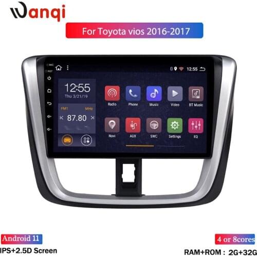 2.5D 10.1" 4G 2+32Gb Android 8.1 car Multimedia DVD player for Toyota Vios Yaris 2016-2017 CAR GPS navigation Radio