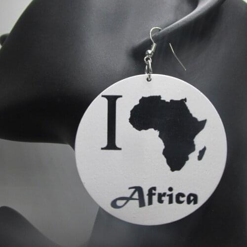 Free Shipping! I love Afirca Wood Earrings