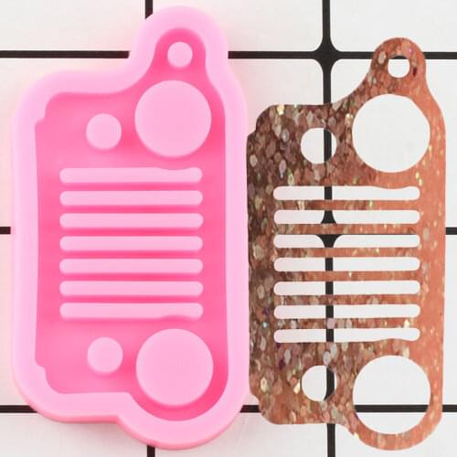 Shiny Car Light Stand BBQ Grill Silicone Mold Epoxy Resin Craft Keychain Polymer Clay DIY Jewelry Making Pendant Charms Molds