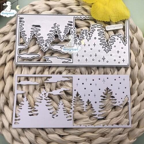 Bunnymoon Night forest Metal Cutting Dies 3D DIY Scrapbooking Carbon Sharp Craft Die Photo Invitation Cards Decoration