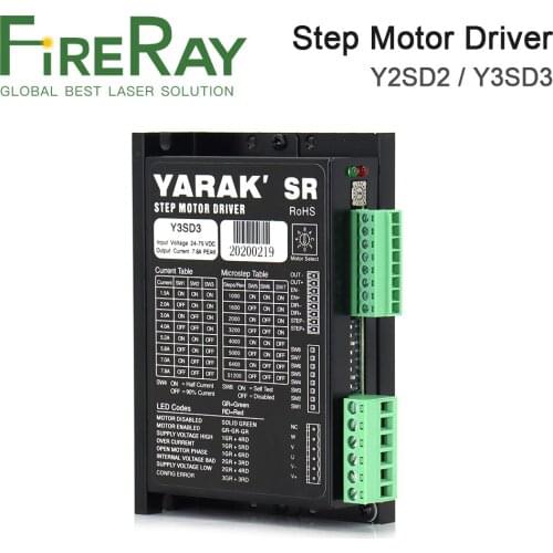 FireRay Stepper Motor Driver 2Phase Y2SD2 24-48VDC Y3SD3 3Phase Match with Nema23 Nema24 Stepper Motor