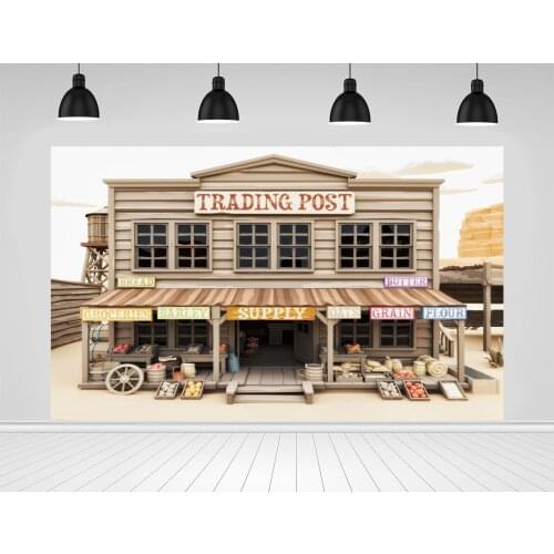 Scopiso Trading Post Market Backdrop Photography Background Newborn Baby Birthday Wedding Party Decoration Photo Studio Props