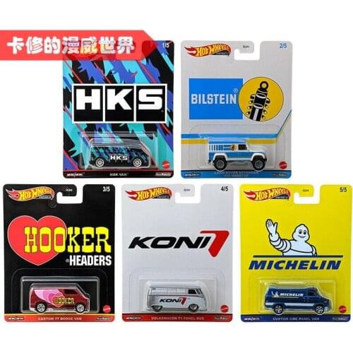 Hot Wheels 1/64 K Sets of Popular Culture HKS VAN Michelin GMC T1 Custom 77 Dodge Land Rover Collector Edition Metal Alloy Car