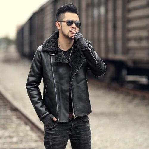 Winter Mens Fleece Lining Warm Coat High Quality Pu Leather Jacket Motorcycle Bikers Jacket Slim Fit Casual Punk Outerwear Coats
