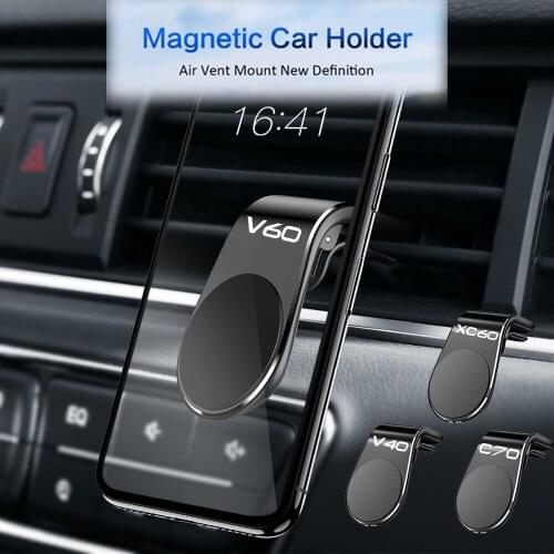 Magnetic Universal Car Phone Holder Air Vent Mount Stand Car GPS Mobile Cell Phone For Volvo V40 V50 V60 V70 V90 T6 accessories