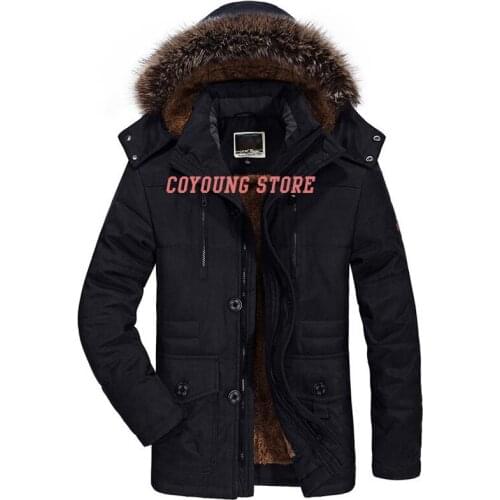 New Winter Jacket Mens Casual Jacket, Zipped Mens Fashion Mens Fur Collar Windbreaker Jacket Velvet Jackets, Large 6xl Hot