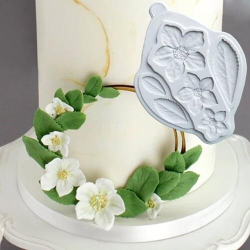 New Baking Tools Rose Flower Leaf Chocolate Mold Fondant Cake Silicone Mold Cake Decorating Tools Resin Mold Baking Accessories