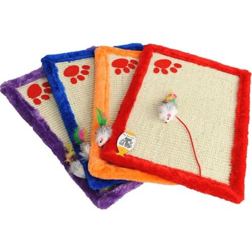 Autumn and winter warm sisal cat mat cat sleeping cusion sisal blanket with plush cat litter mat pet dog sleeping mat