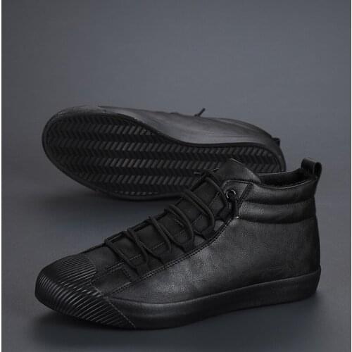Autumn mens casual shoes leather mens lace-up casual shoes fashionable comfortable mens shoes