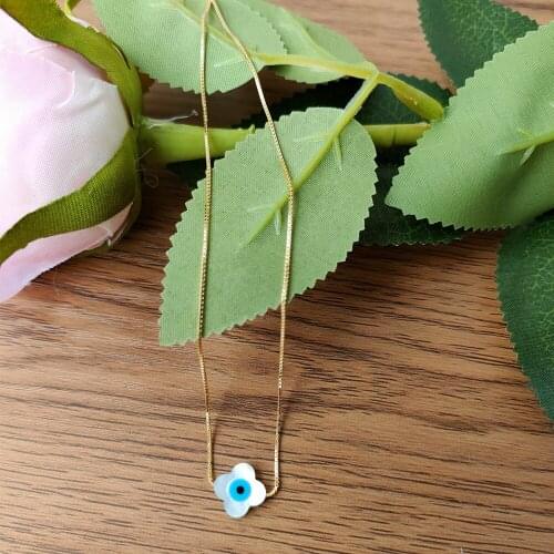 1pc 925 Silver With Clover /Marquise/Round/ Hamsa eye mother of pearl Choker Necklace for Women MOP Eyes Luxury Jewelry