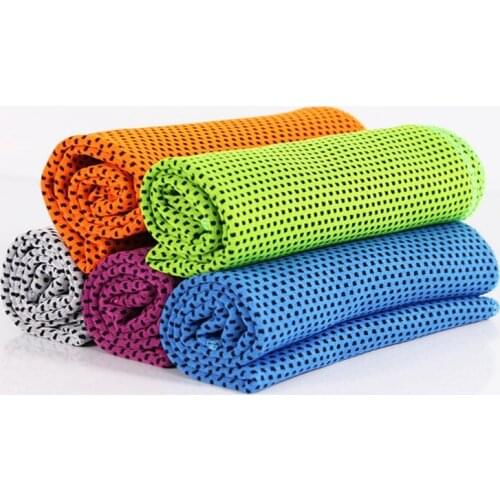 Microfiber Towel Instant Cooling Sports Towel Portable Quick Drying Yoga Gym Pilates Running Towel With Silicone Bag