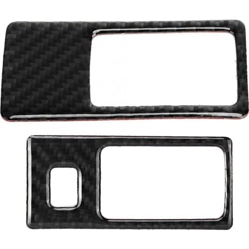 Carbon Fiber Car Headlamp Switch Frame Trim Fits for Mazda 3 Axela 2014 2017 2018 Car Accessories