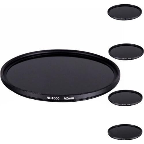 Filter Adjustable Neutral Density ND1000 Reducer ND Camera Filter Ultra Slim, Waterproof