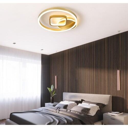 Modern Light Luxury Round Wrought Iron LED Chandeliers For Living Room Bedroom Office Indoor White/Gold Lighting Fixtures