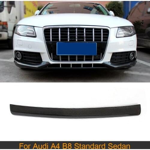 Carbon Fiber Car Front Bumper Lip Spoiler for Audi A4 B8 Standard Sedan 4 Door 2009 2010 2011 2012 Non for Sline