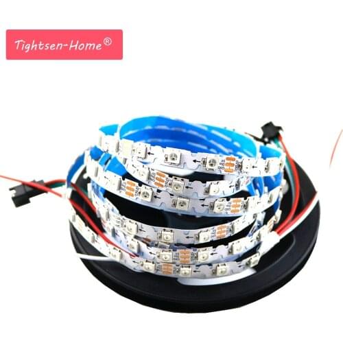 SK6812 S shape type 8mm PCB Addressable RGB LED pixel strip bendable 60leds 60pixels/m Non waterproof 5V full color 2M IP20