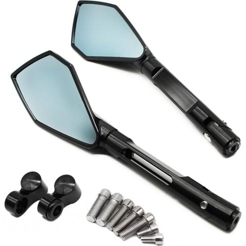 Universal Motorcycle Rearview Mirrors For Aprilia Shiver 750 900 TUONO 125 1000 /R 50 V4 1100 Blue Glass Rear View Side Mirror
